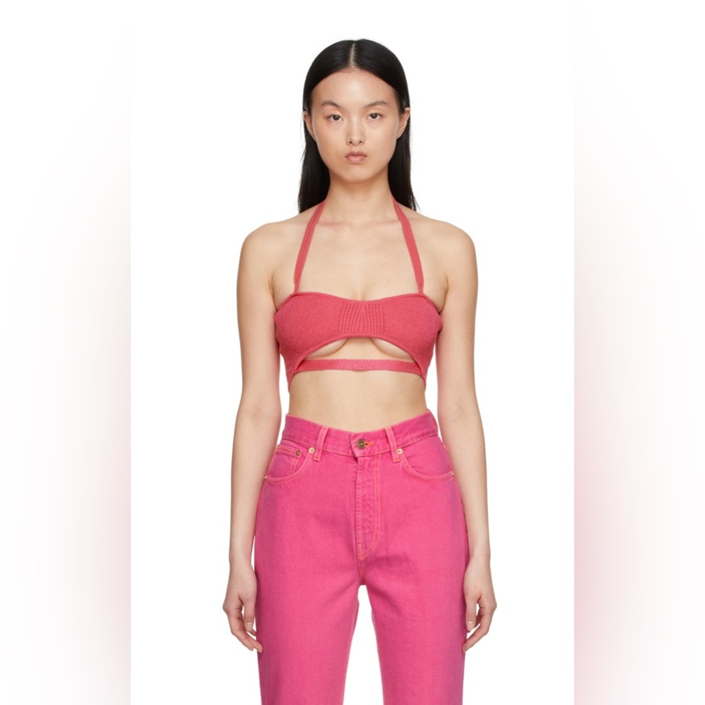 Jacquemus Pink ‘Le Bandeau Beijo’ Bra